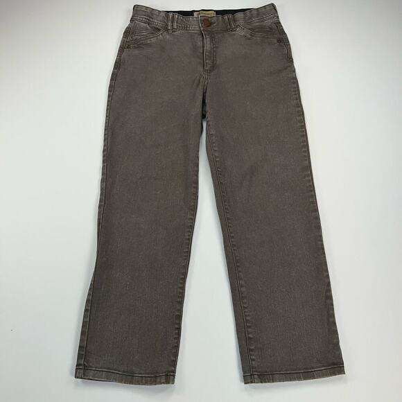 Democracy “Ab”Technology Tummy Control Brown Stretch Straight Leg Jeans Size 10 - Picture 1 of 12